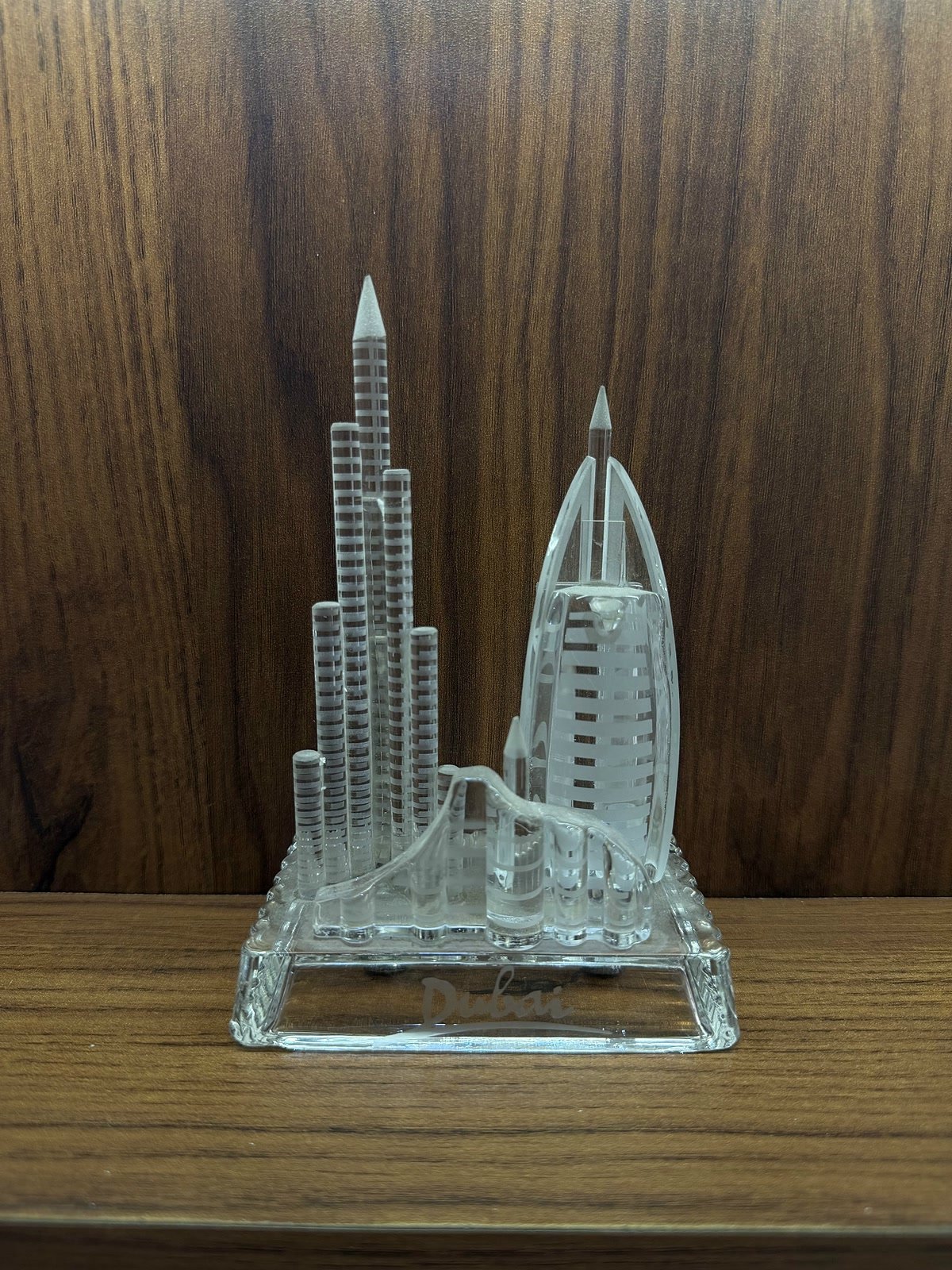 Dubai skyline crystal recognition award